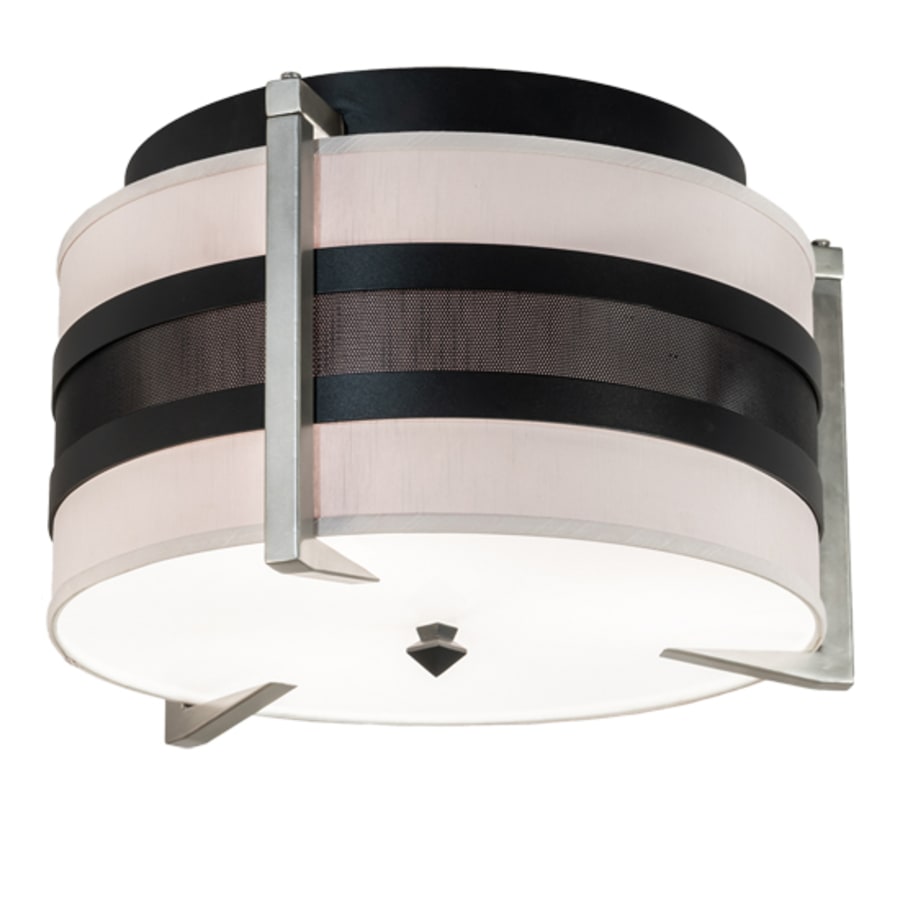 Meyda Tiffany Nathan 3 Light 24" Wide Semi-Flush Drum Ceiling Fixture