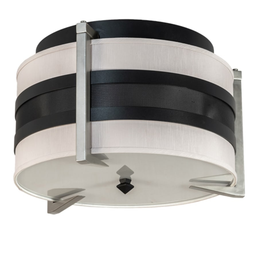 Meyda Tiffany Nathan 3 Light 24" Wide Semi-Flush Drum Ceiling Fixture