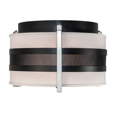 Meyda Tiffany Nathan 3 Light 24" Wide Semi-Flush Drum Ceiling Fixture
