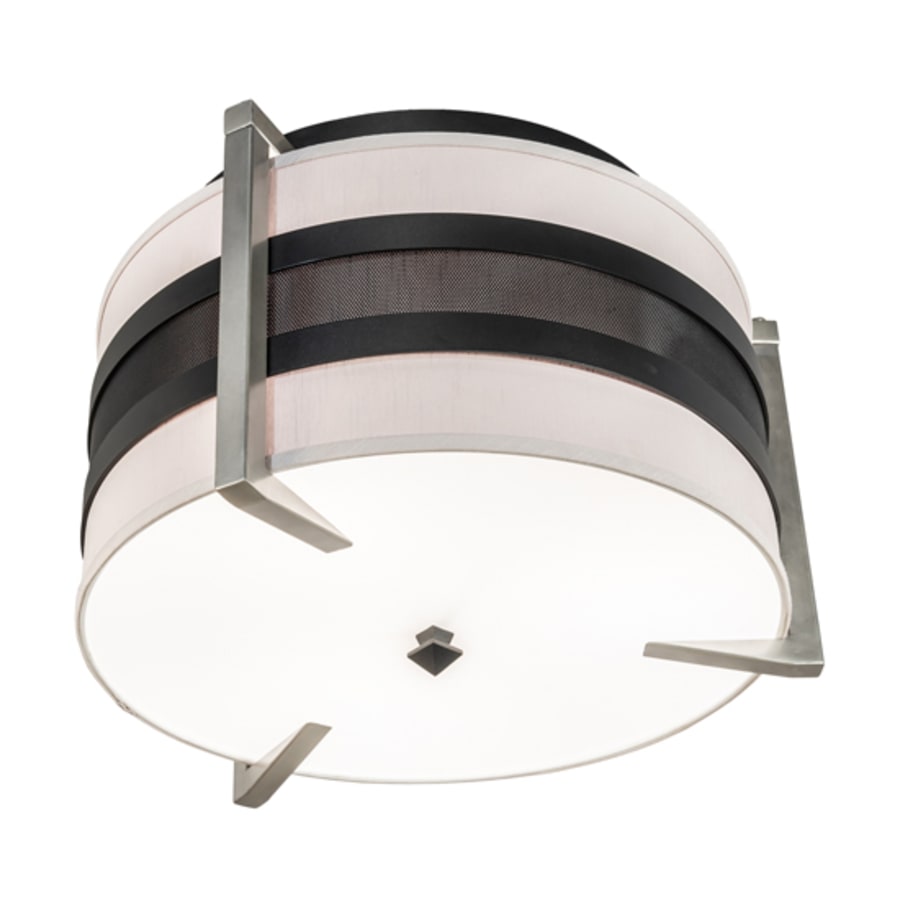 Meyda Tiffany Nathan 3 Light 24" Wide Semi-Flush Drum Ceiling Fixture