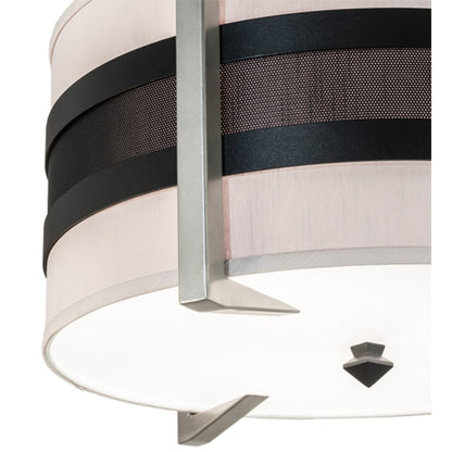 Meyda Tiffany Nathan 3 Light 24" Wide Semi-Flush Drum Ceiling Fixture