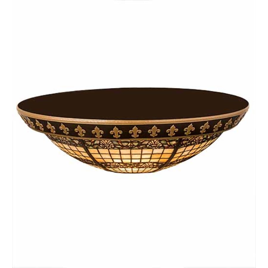 Meyda Tiffany Shell and Ribbon 4 Light 28" Wide Semi-Flush Bowl Ceiling Fixture