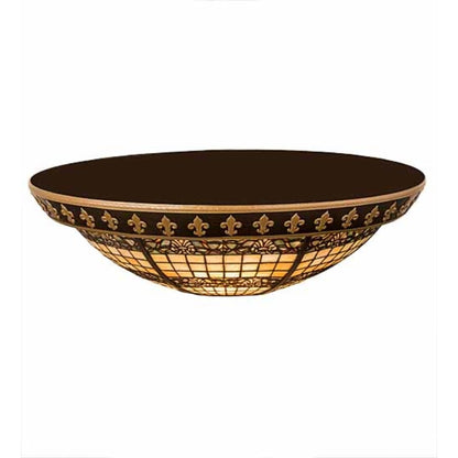 Meyda Tiffany Shell and Ribbon 4 Light 28" Wide Semi-Flush Bowl Ceiling Fixture
