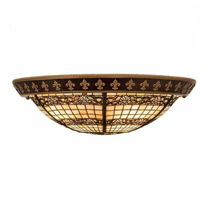 Meyda Tiffany Shell and Ribbon 4 Light 28" Wide Semi-Flush Bowl Ceiling Fixture