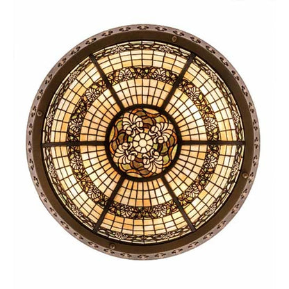 Meyda Tiffany Shell and Ribbon 4 Light 28" Wide Semi-Flush Bowl Ceiling Fixture