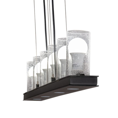 Meyda Tiffany 6 Light 44" Wide Pillar Candle Linear Pendant