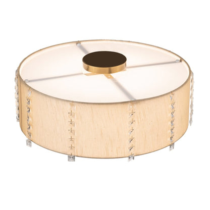 Meyda Tiffany Cilindro Lujoso 6 Light 25" Wide Semi-Flush Drum Ceiling Fixture