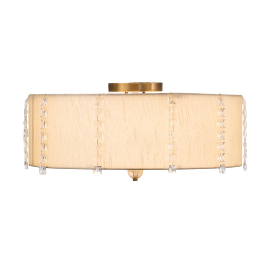 Meyda Tiffany Cilindro Lujoso 6 Light 25" Wide Semi-Flush Drum Ceiling Fixture