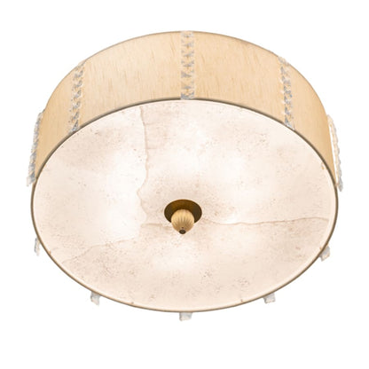 Meyda Tiffany Cilindro Lujoso 6 Light 25" Wide Semi-Flush Drum Ceiling Fixture