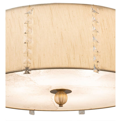 Meyda Tiffany Cilindro Lujoso 6 Light 25" Wide Semi-Flush Drum Ceiling Fixture