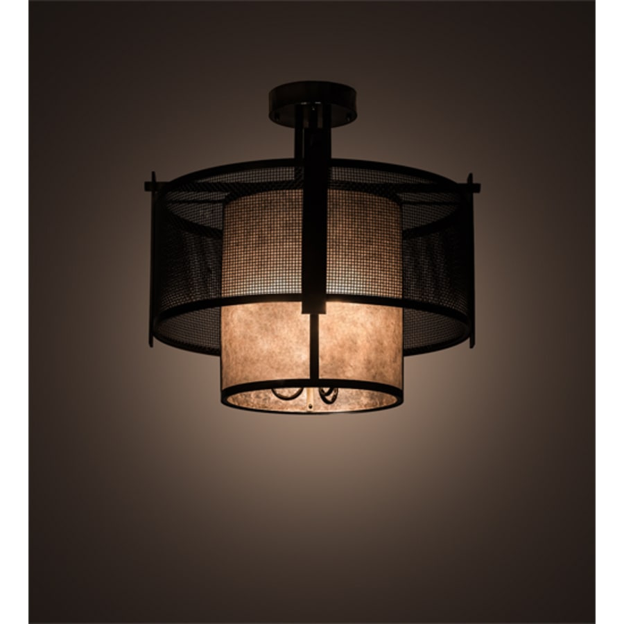 Meyda Tiffany Cilindro 3 Light 30" Wide Semi-Flush Ceiling Fixture