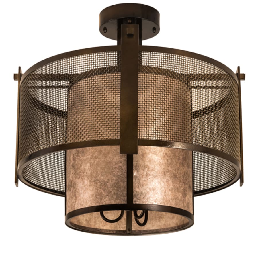 Meyda Tiffany Cilindro 3 Light 30" Wide Semi-Flush Ceiling Fixture
