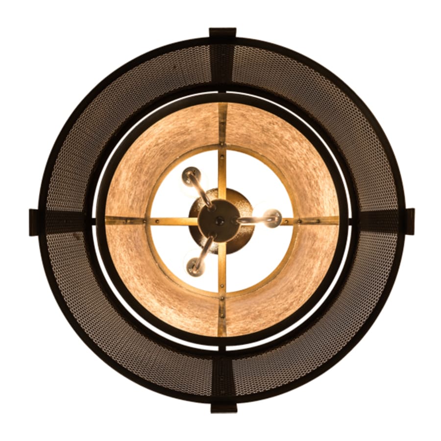 Meyda Tiffany Cilindro 3 Light 30" Wide Semi-Flush Ceiling Fixture