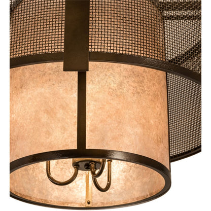 Meyda Tiffany Cilindro 3 Light 30" Wide Semi-Flush Ceiling Fixture