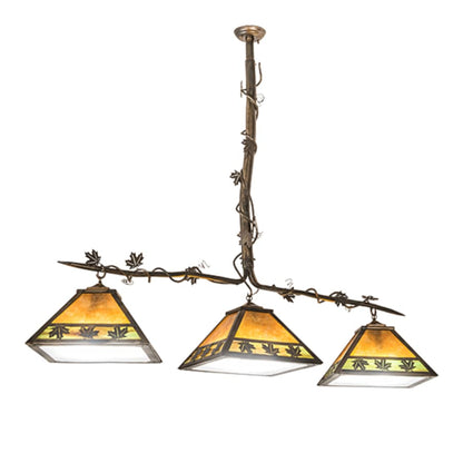 Meyda Tiffany 3 Light 66" Wide Linear Pendant
