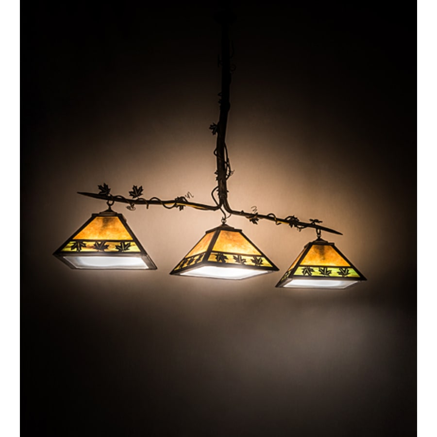 Meyda Tiffany 3 Light 66" Wide Linear Pendant