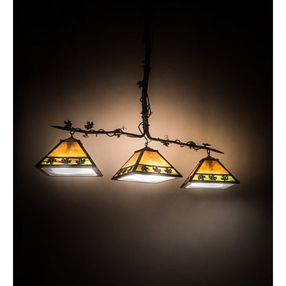 Meyda Tiffany 3 Light 66" Wide Linear Pendant