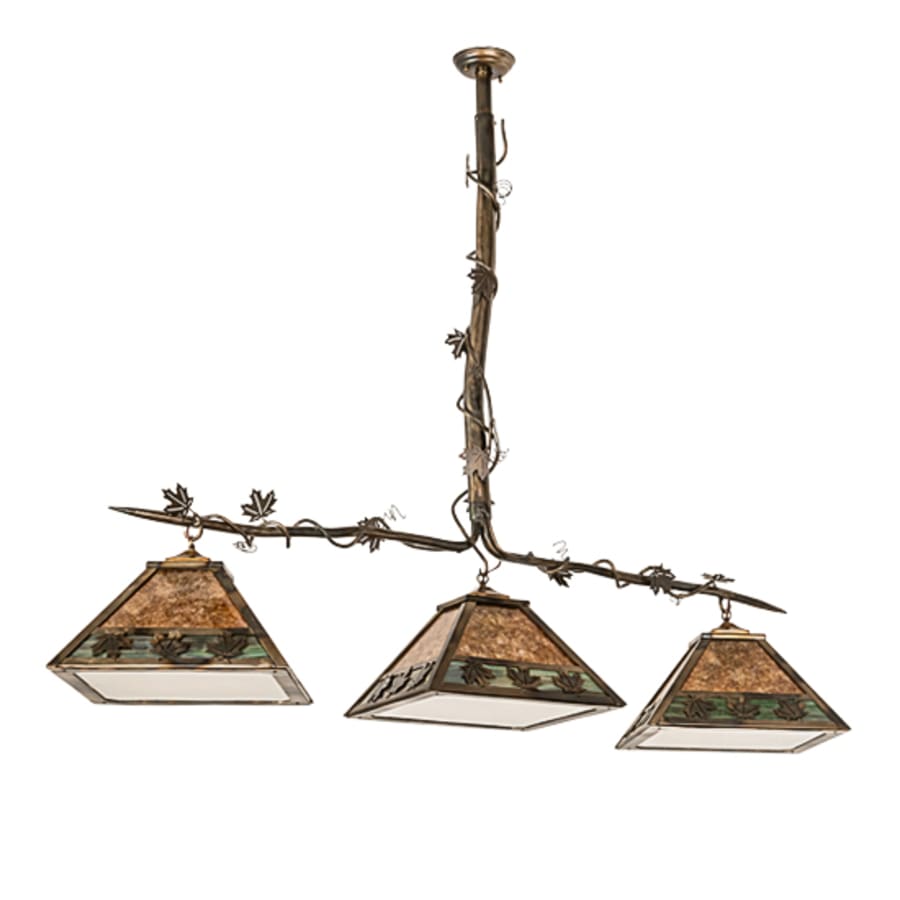 Meyda Tiffany 3 Light 66" Wide Linear Pendant