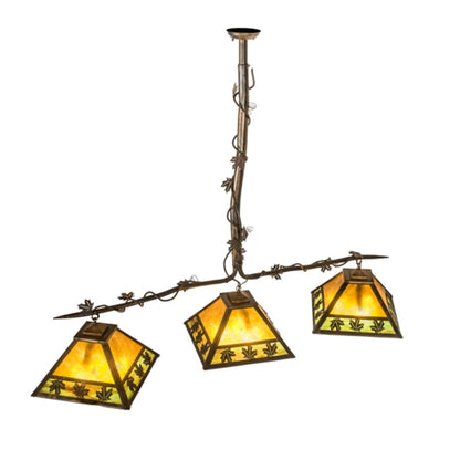 Meyda Tiffany 3 Light 66" Wide Linear Pendant
