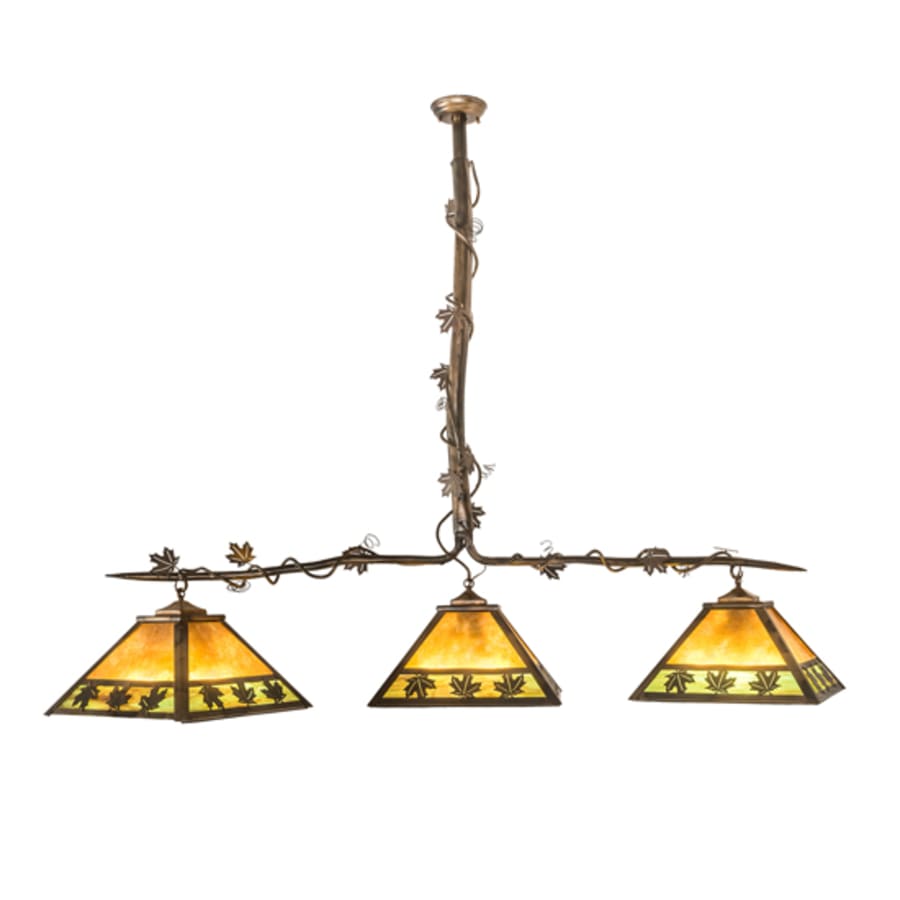 Meyda Tiffany 3 Light 66" Wide Linear Pendant