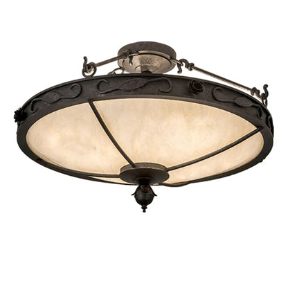 Meyda Tiffany Arabesque 4 Light 26" Wide Semi-Flush Bowl Ceiling Fixture