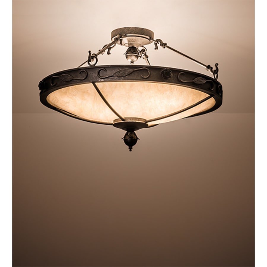 Meyda Tiffany Arabesque 4 Light 26" Wide Semi-Flush Bowl Ceiling Fixture