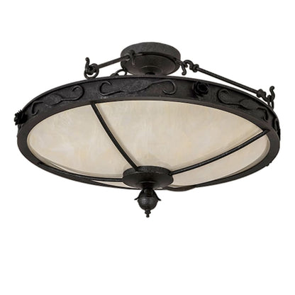 Meyda Tiffany Arabesque 4 Light 26" Wide Semi-Flush Bowl Ceiling Fixture