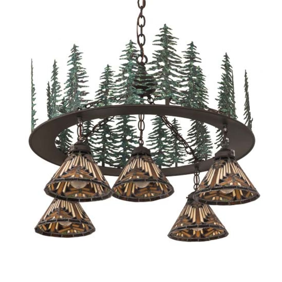 Meyda Tiffany Nuevo Mission 5 Light 34" Wide Chandelier