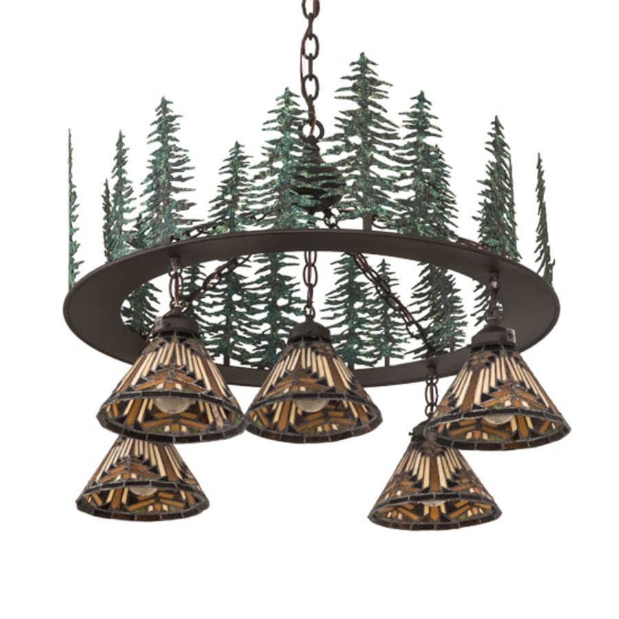 Meyda Tiffany Nuevo Mission 5 Light 34" Wide Chandelier
