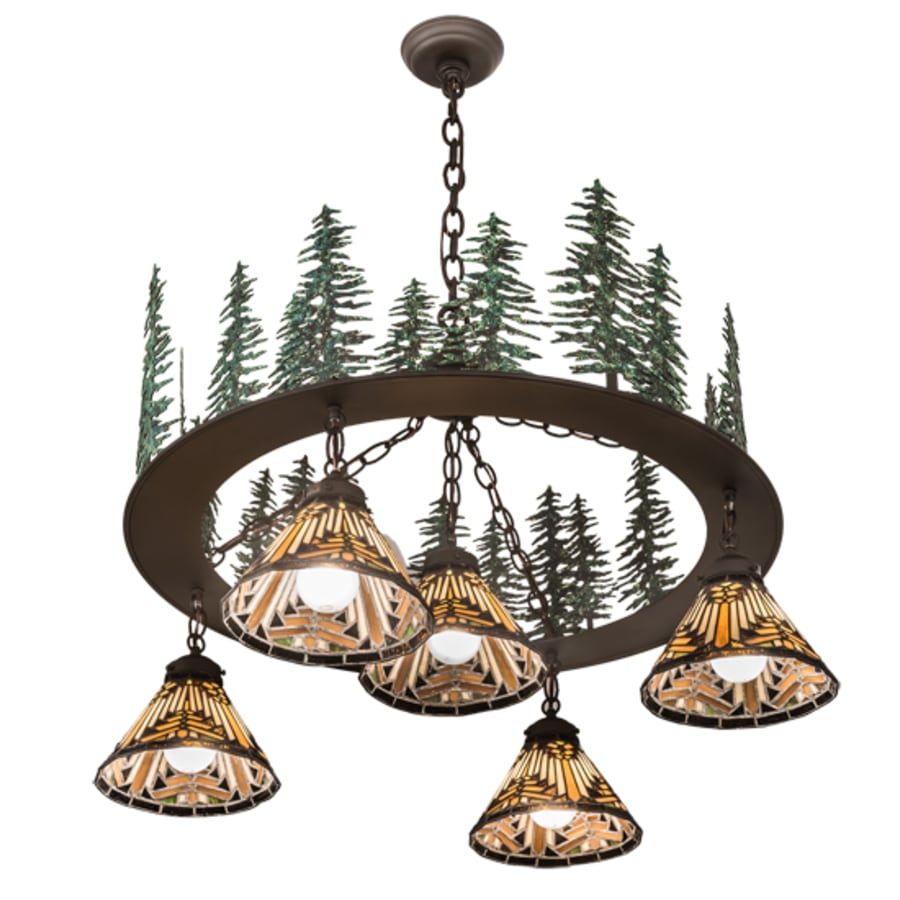 Meyda Tiffany Nuevo Mission 5 Light 34" Wide Chandelier