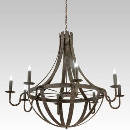 Meyda Tiffany Barrel Stave 8 Light 60" Wide Taper Candle Style Chandelier