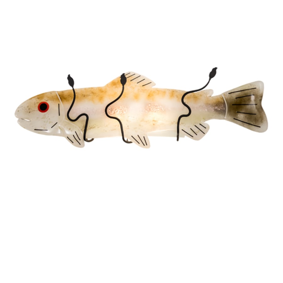 Meyda Tiffany Rainbow Trout 2 Light 10" Tall Wall Sconce