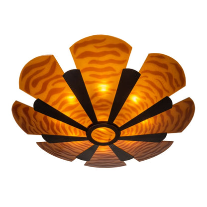Meyda Tiffany Metro Fusion 6 Light 60" Wide Semi-Flush Bowl Ceiling Fixture