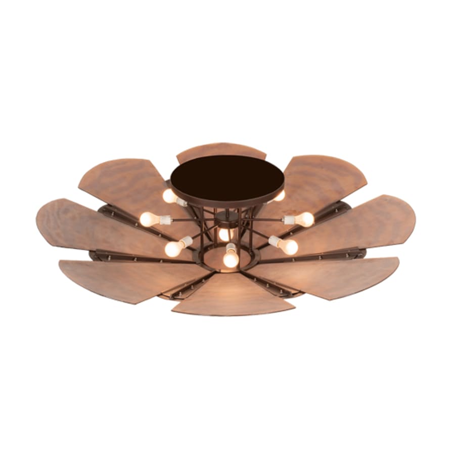 Meyda Tiffany Metro Fusion 6 Light 60" Wide Semi-Flush Bowl Ceiling Fixture