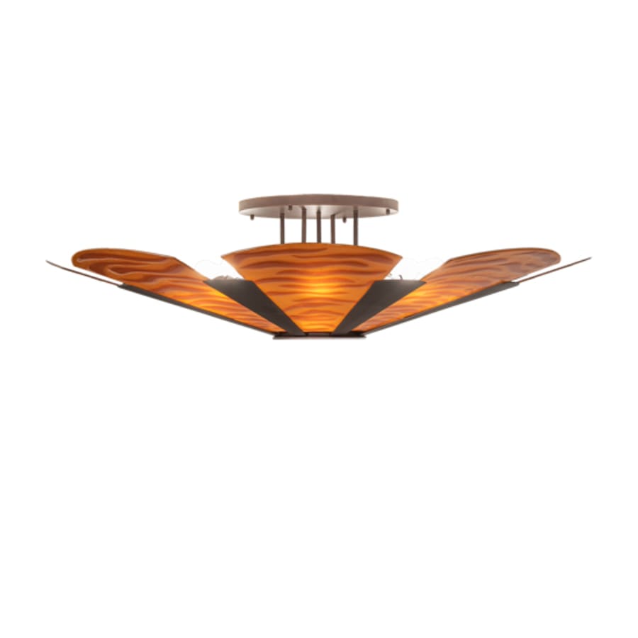 Meyda Tiffany Metro Fusion 6 Light 60" Wide Semi-Flush Bowl Ceiling Fixture