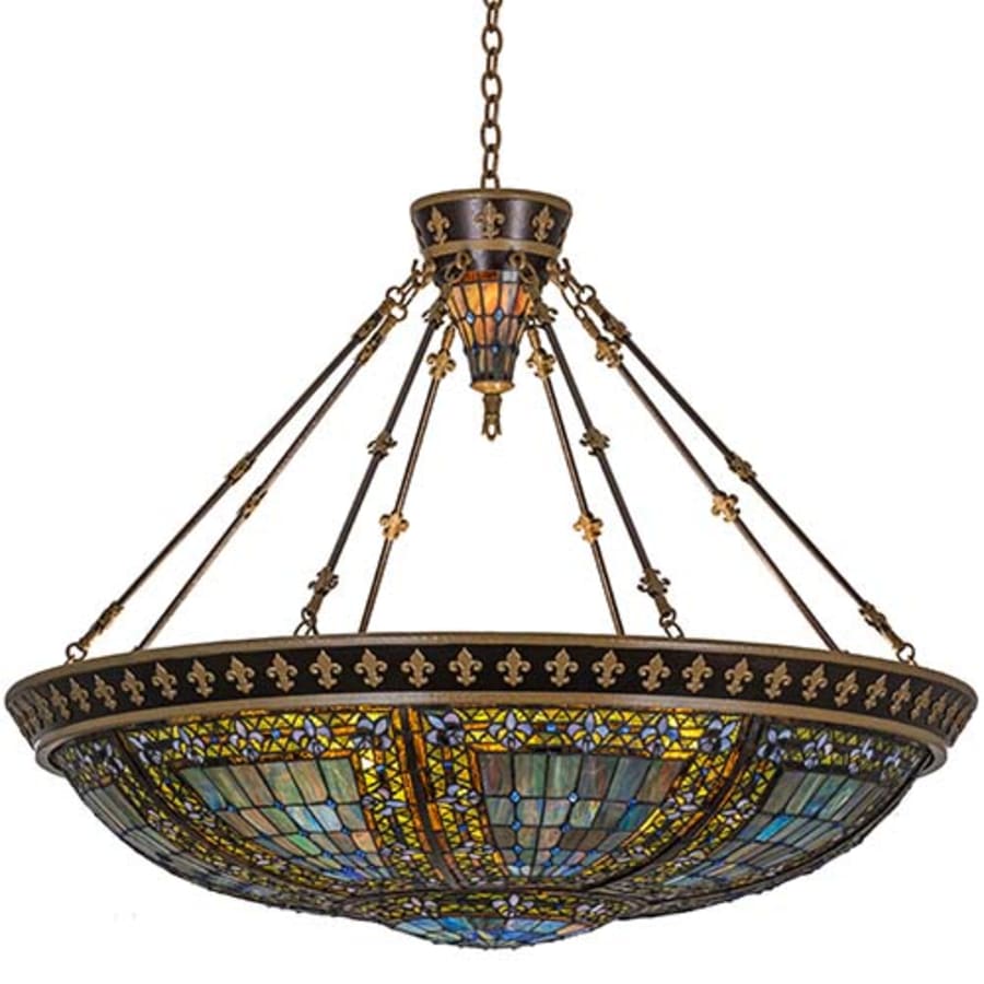 Meyda Tiffany Fleur-de-lis 8 Light 45" Wide Pendant