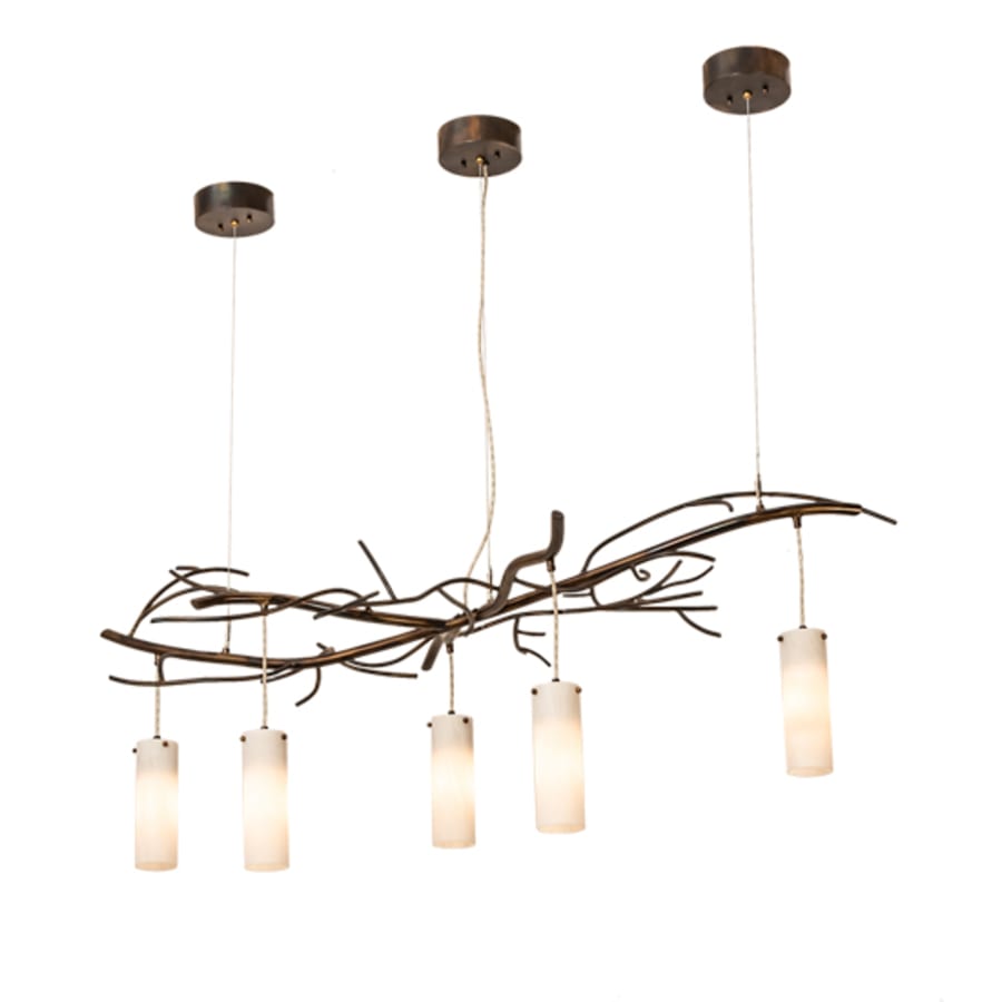 Meyda Tiffany Long Winter Solstice 5 Light 60" Wide Linear Chandelier
