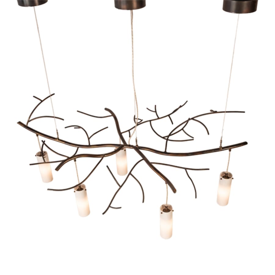 Meyda Tiffany Long Winter Solstice 5 Light 60" Wide Linear Chandelier