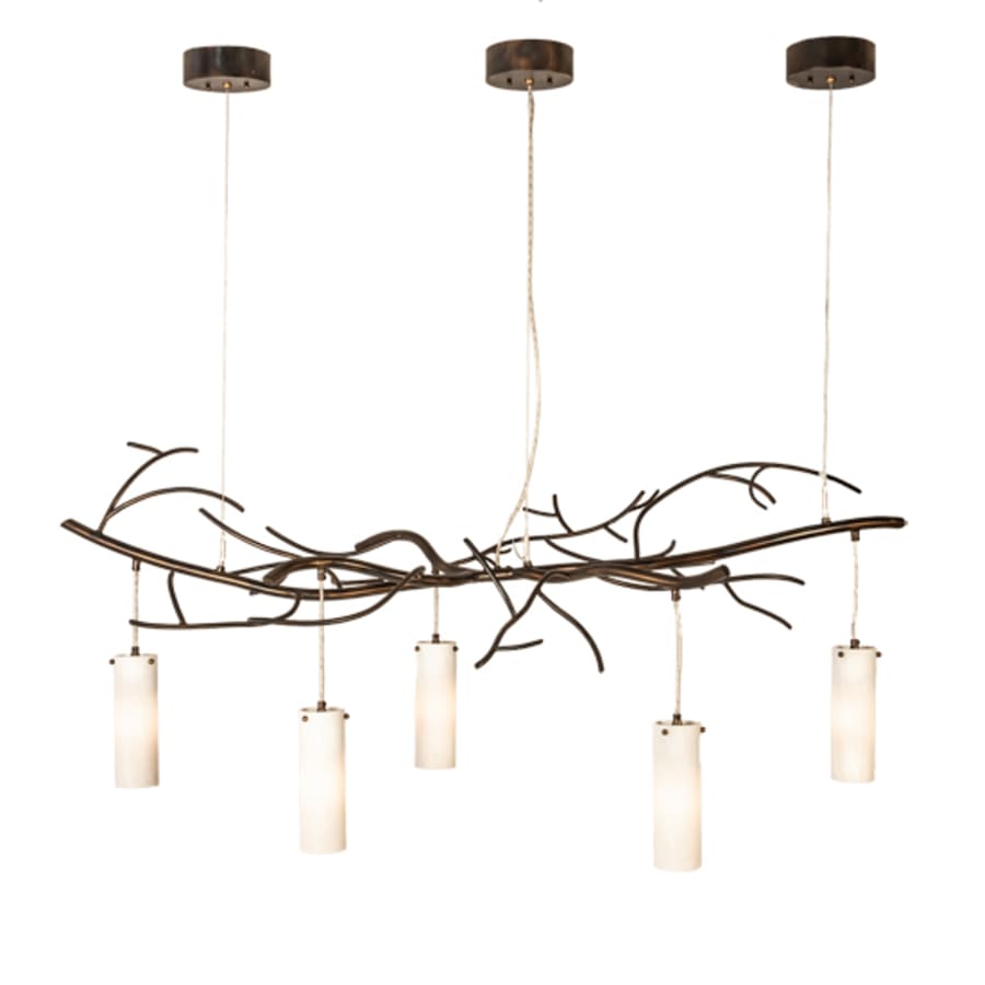 Meyda Tiffany Long Winter Solstice 5 Light 60" Wide Linear Chandelier