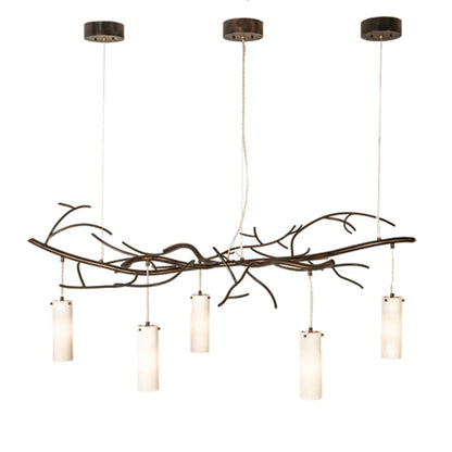 Meyda Tiffany Long Winter Solstice 5 Light 60" Wide Linear Chandelier