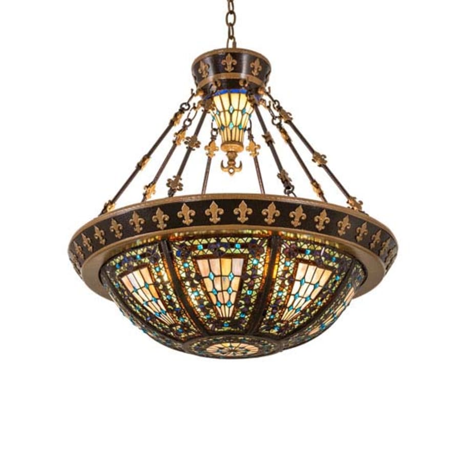 Meyda Tiffany Fleur-de-lis 4 Light 29" Wide Pendant