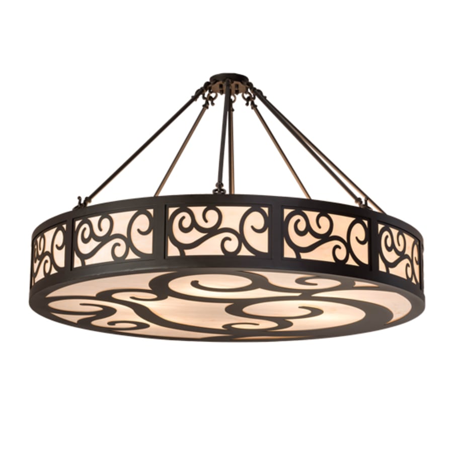 Meyda Tiffany Dean 6 Light 48" Wide Semi-Flush Drum Ceiling Fixture