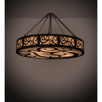 Meyda Tiffany Dean 6 Light 48" Wide Semi-Flush Drum Ceiling Fixture