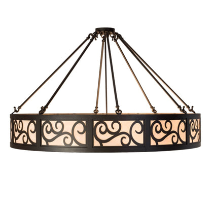 Meyda Tiffany Dean 6 Light 48" Wide Semi-Flush Drum Ceiling Fixture