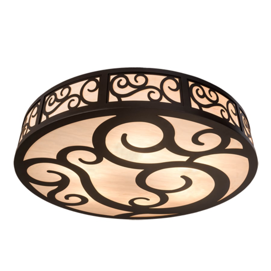 Meyda Tiffany Dean 6 Light 48" Wide Semi-Flush Drum Ceiling Fixture
