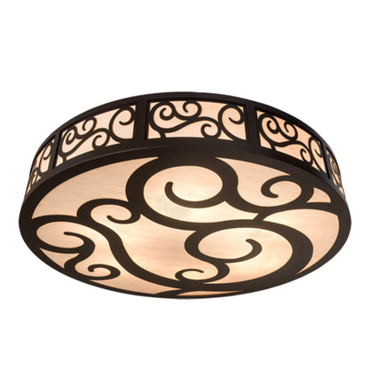 Meyda Tiffany Dean 6 Light 48" Wide Semi-Flush Drum Ceiling Fixture
