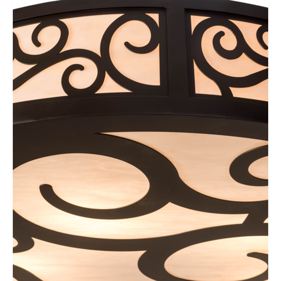 Meyda Tiffany Dean 6 Light 48" Wide Semi-Flush Drum Ceiling Fixture