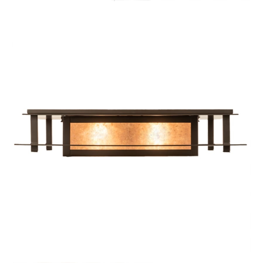 Meyda Tiffany Quezon 4 Light 34" Wide Flush Mount Square Ceiling Fixture - Timeless Bronze Finish
