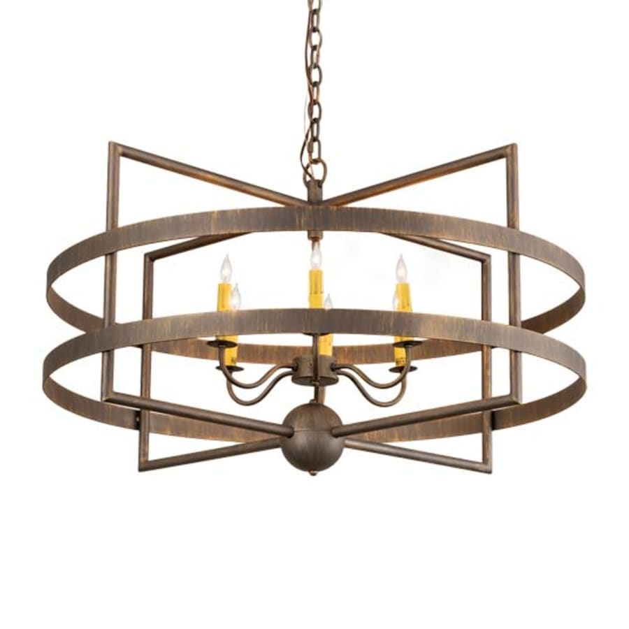 Meyda Tiffany Aldari 6 Light 36" Wide Taper Candle Style Chandelier
