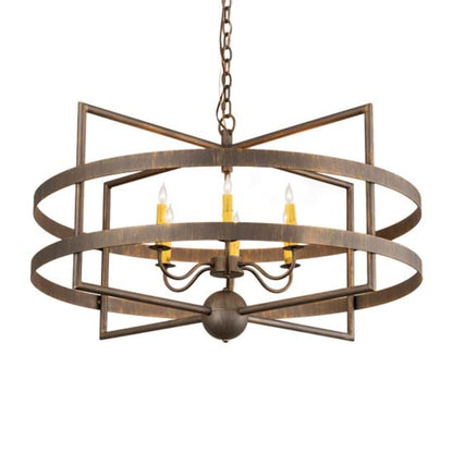 Meyda Tiffany Aldari 6 Light 36" Wide Taper Candle Style Chandelier